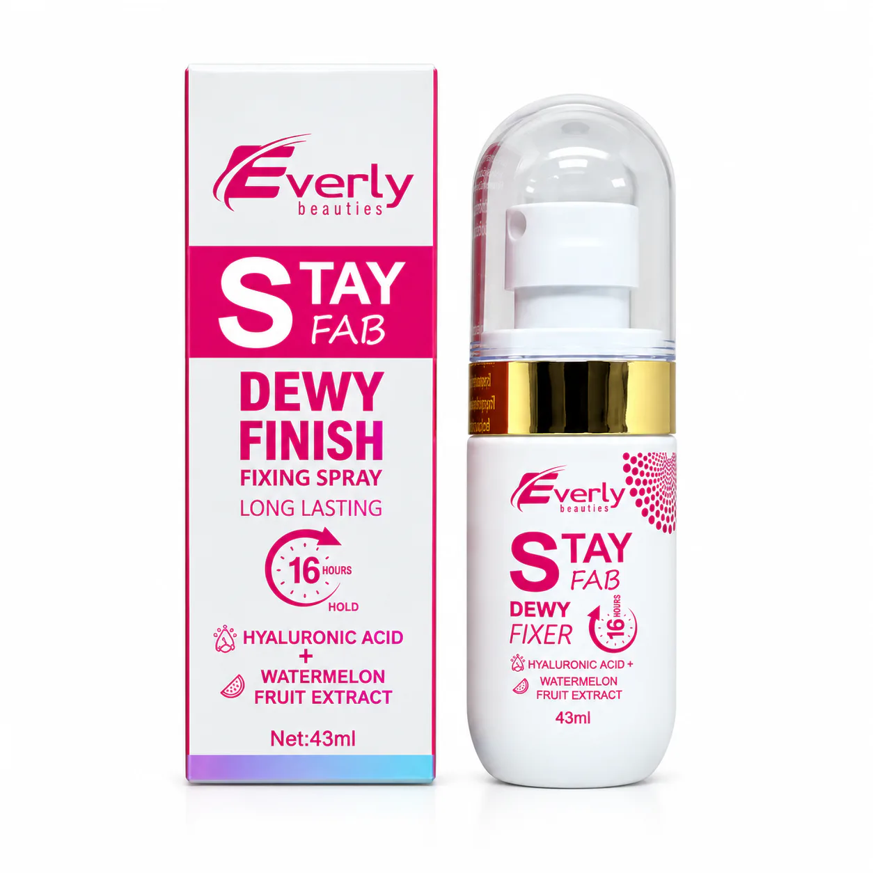 Everly Beauties Stay Fab Dewy Finish Fixing Spray 43ml | Setting Spray