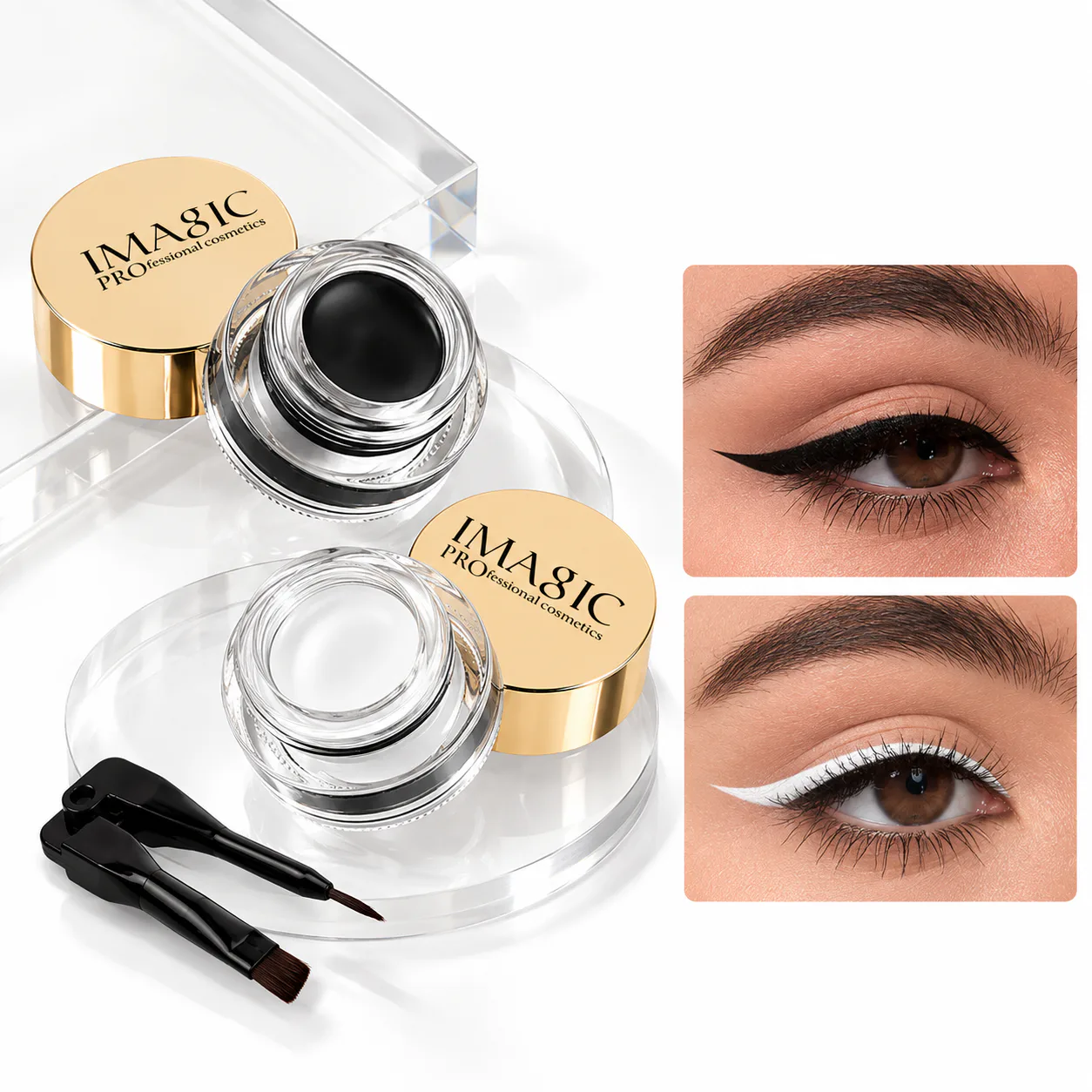 IMAGIC Waterproof Gel Eyeliner with Precision Brush