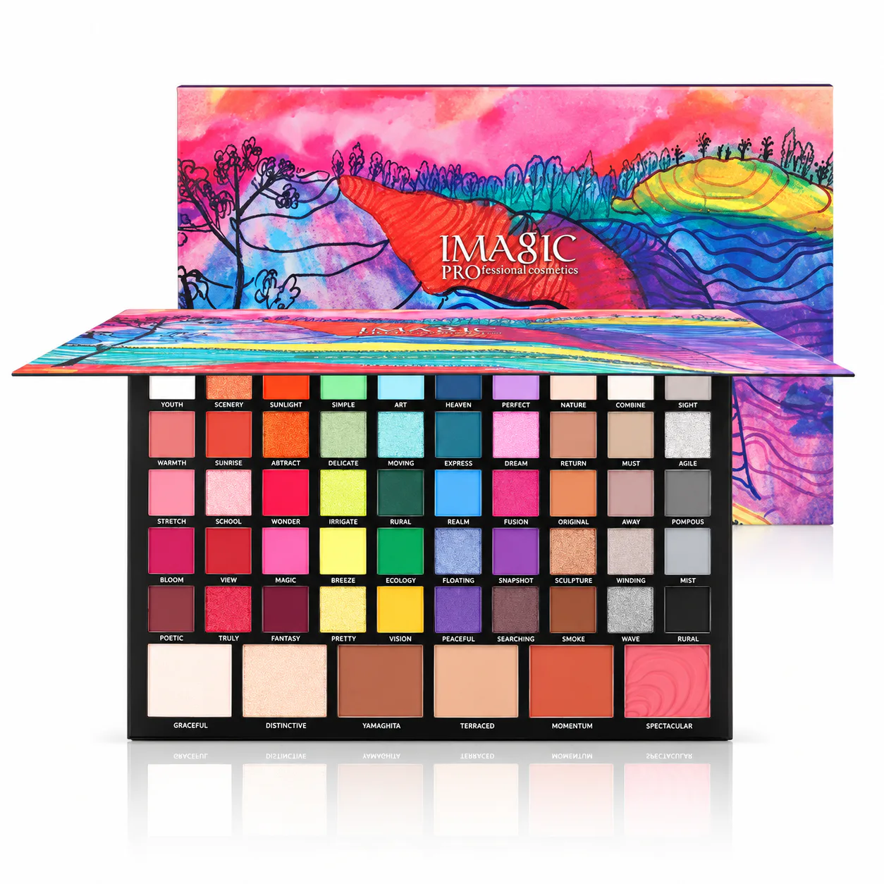 IMAGIC 56 Colors Terraced Eyeshadow Palette