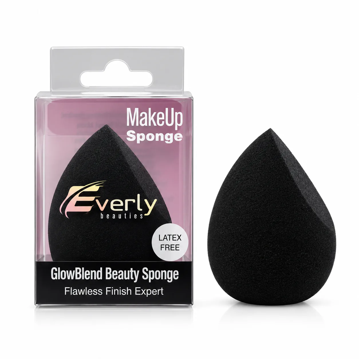 Everly Beauties Glow Blend Beauty Sponge -Black