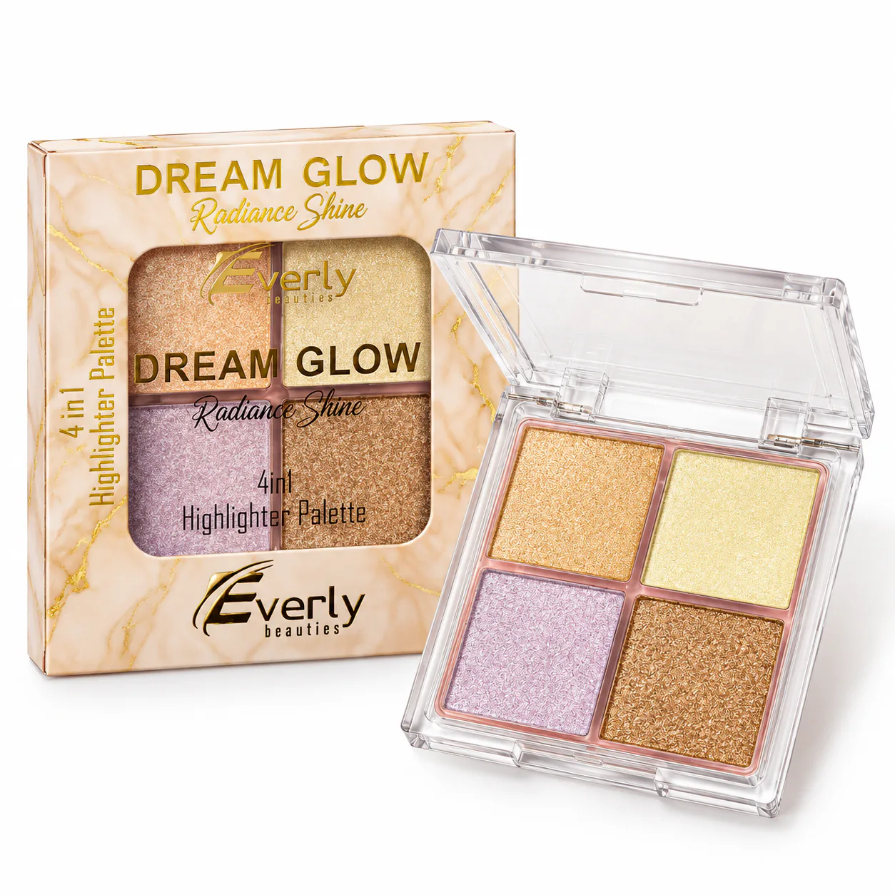 Everly Beauties 4in1 Highlighter Palette – Dream Glow