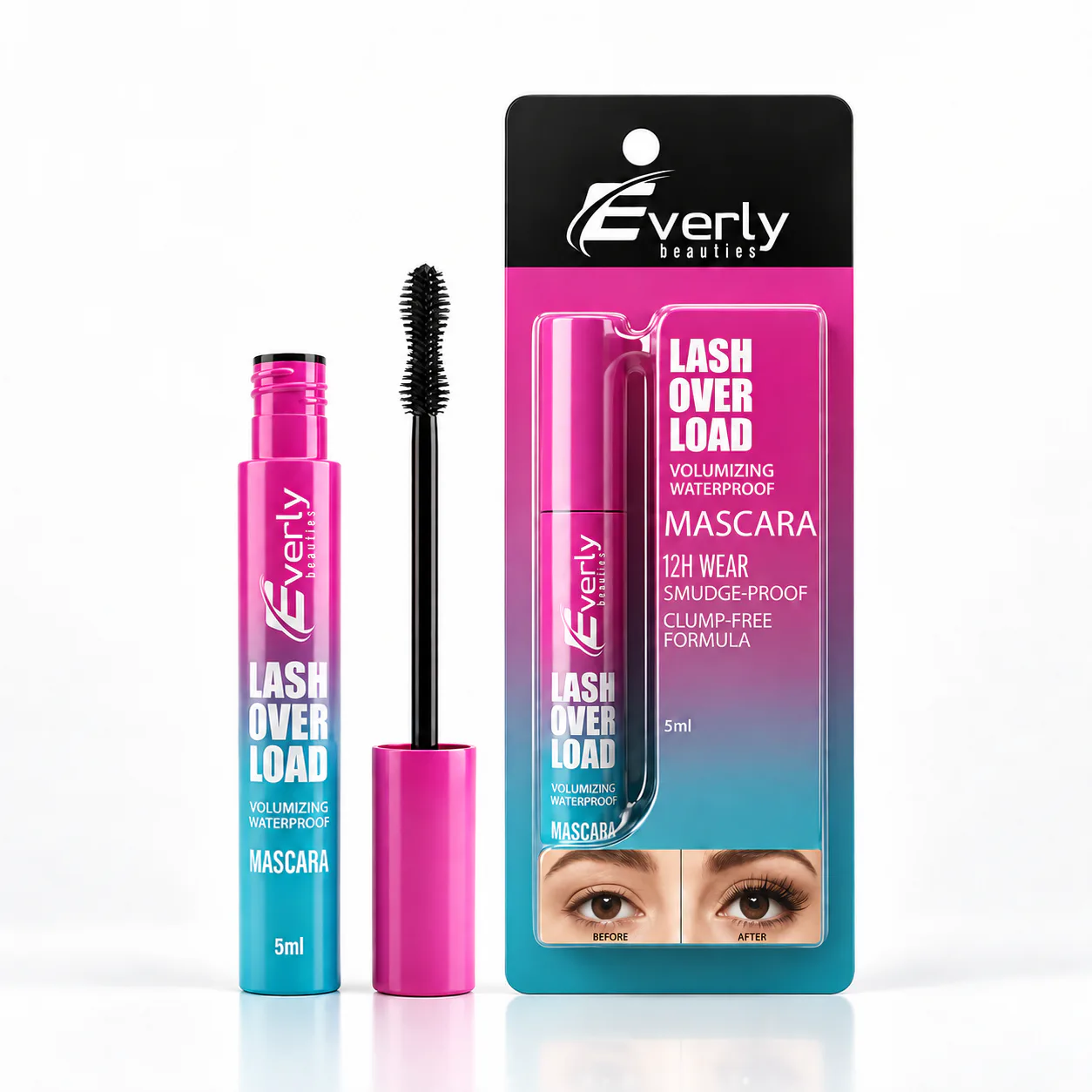 Everly Beauties Lash Over Load Volumizing Waterproof Mascara