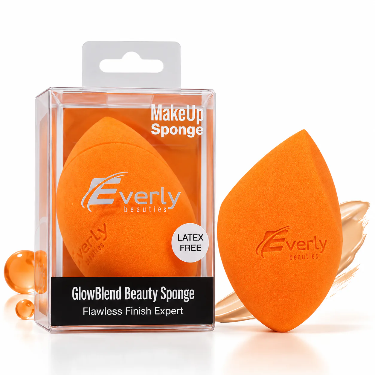 Everly Beauties Glow Blend Beauty Sponge - Orange