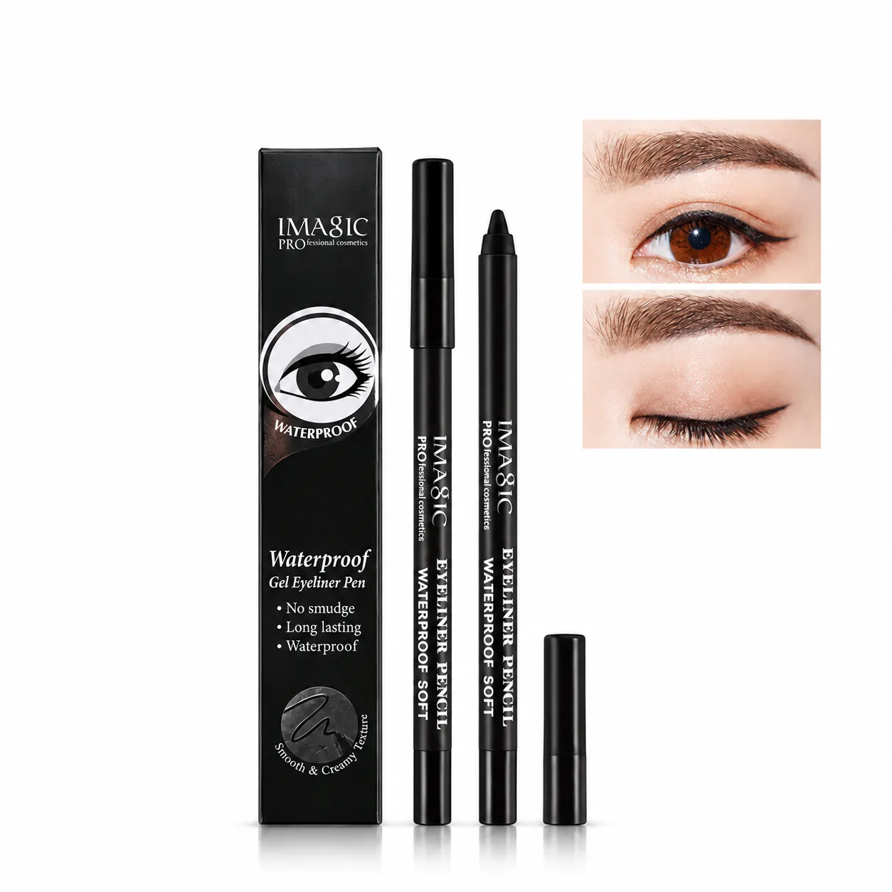 IMAGIC Waterproof Gel Kajal Pencil Eyeliner – Black