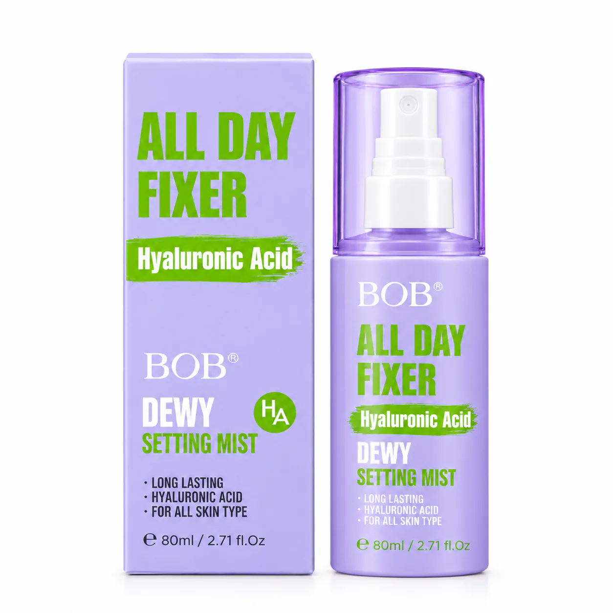 BOB All Day Fixer Hyaluronic Acid Dewy Setting Mist 80ml