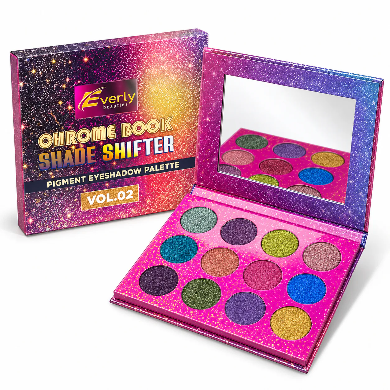 Everly Beauties Chrome Book Shade Shifter Eyeshadow Palette – Volume 2 [New]