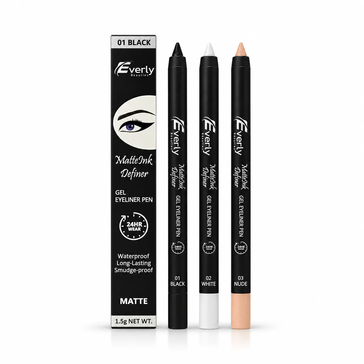 Everly Beauties Matte Ink Define Gel Eyeliner Kajol | Waterproof Kajal