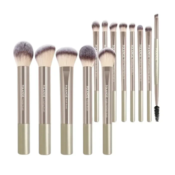 MAANGE 13pcs Professional Makeup Brush Set – Golden