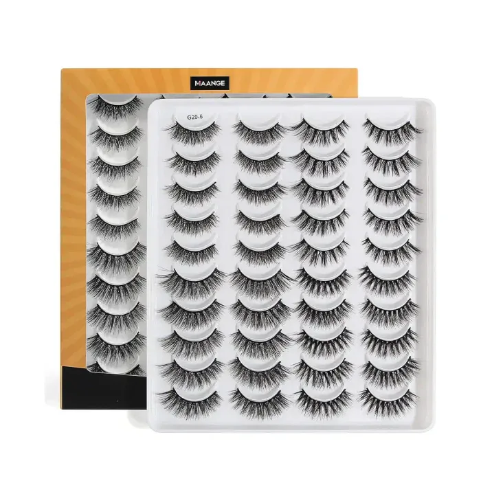 MAANGE 20pairs False Eyelashes Set Golden Box