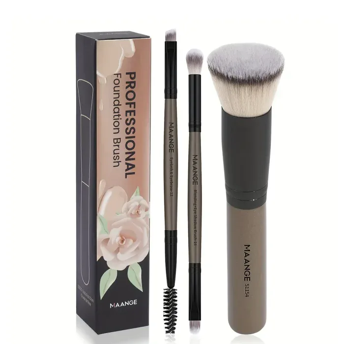MAANGE 3Pcs Professional Makeup Brush Set